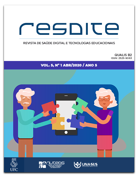 					Ver Vol. 5 Núm. 1 (2020): Revista de Saúde Digital e Tecnologias Educacionais
				
