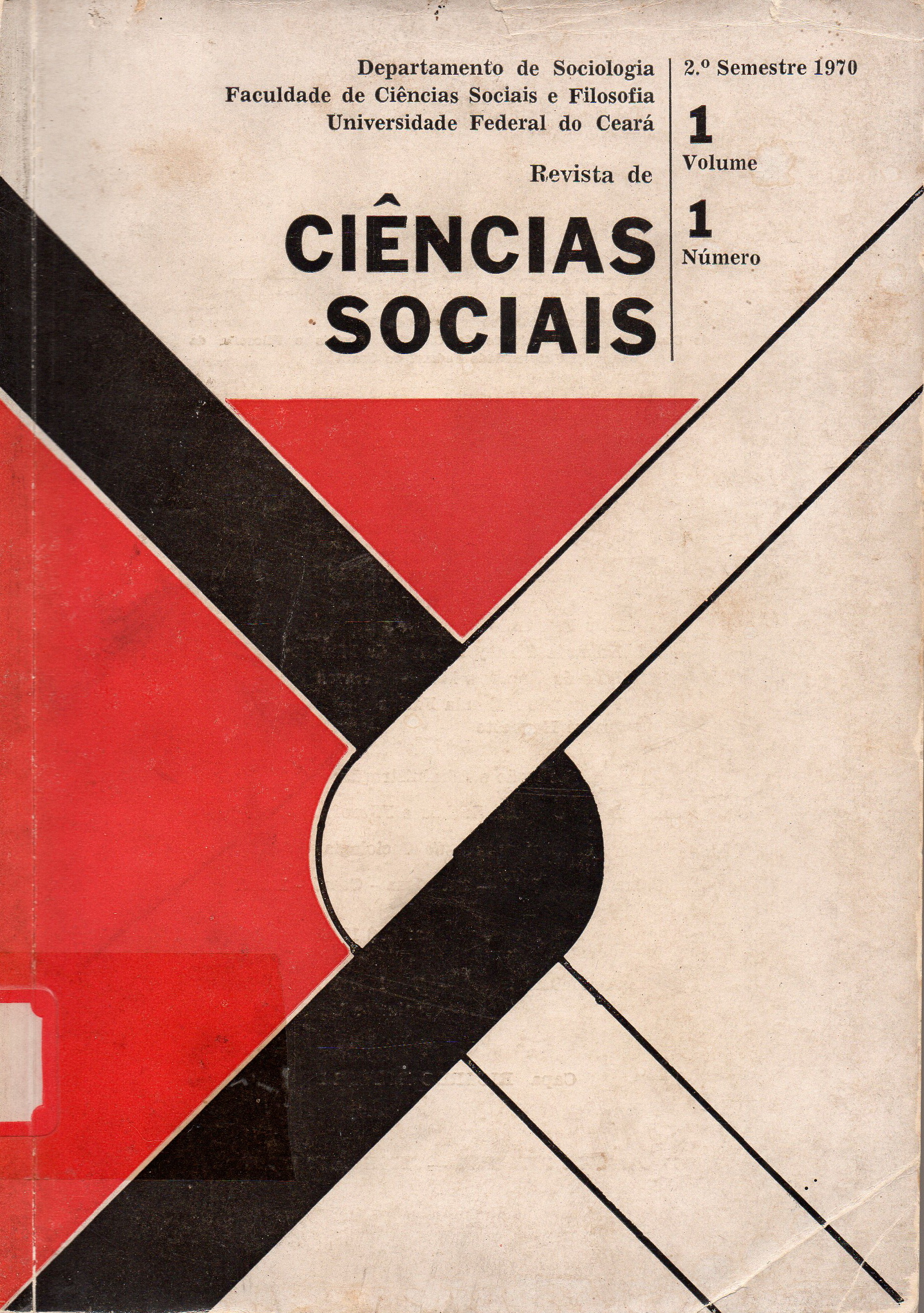 					Ver Vol. 1 Núm. 1 (1970): Vol. 1 da Revista de Ciências Sociais
				