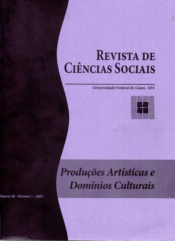 V.38 N.1 Dossiê: Produções Artísticas e Domínios Culturais