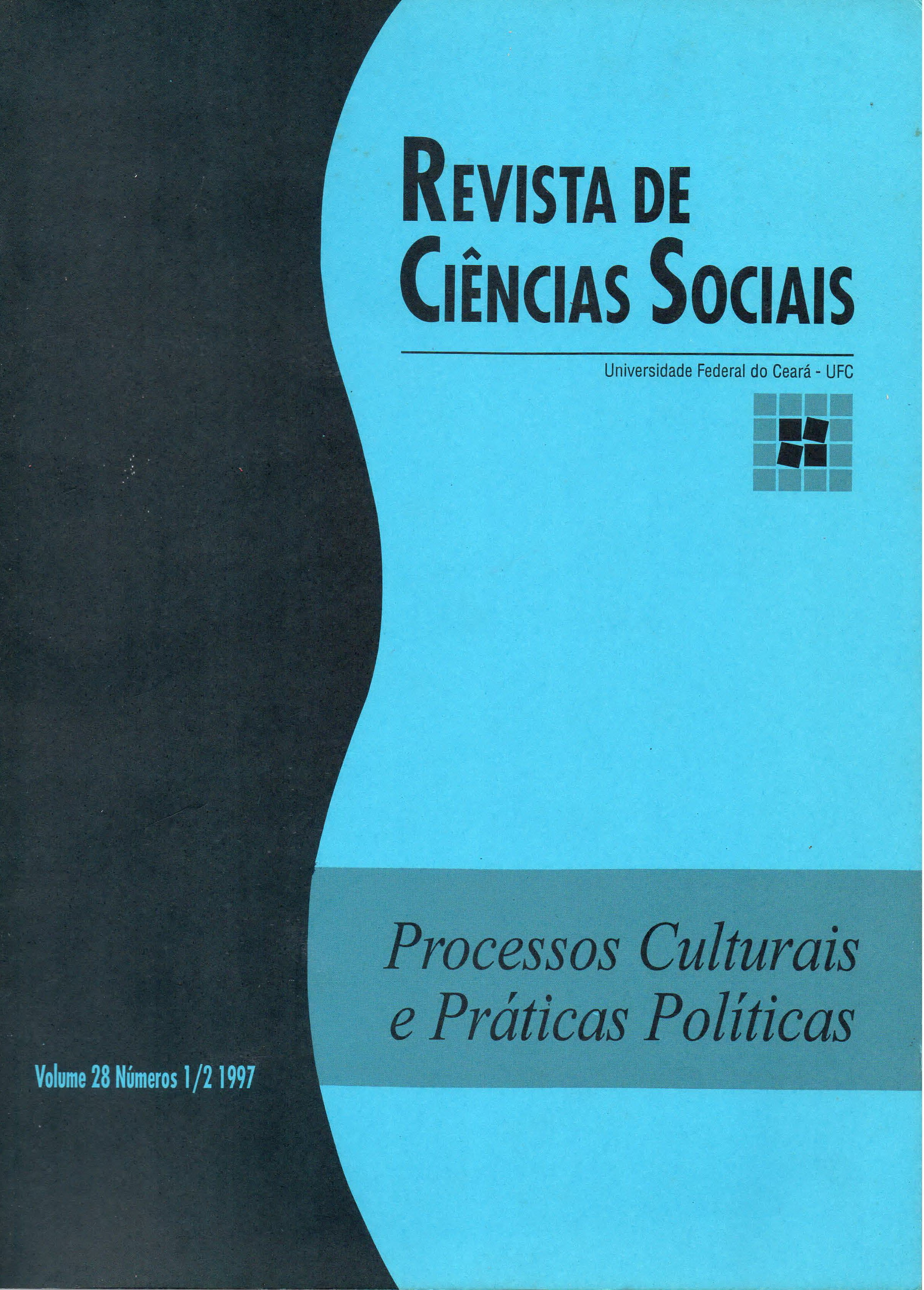 					Visualizar v. 28 n. 1/2 (1997): Processos Culturais e Práticas Políticas
				