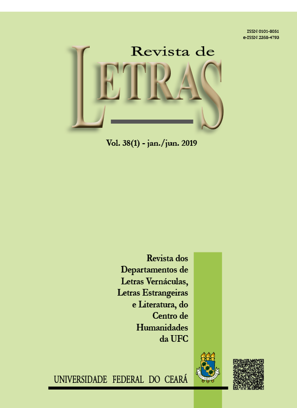					Visualizar v. 1 n. 38 (2019): REVISTA DE LETRAS
				