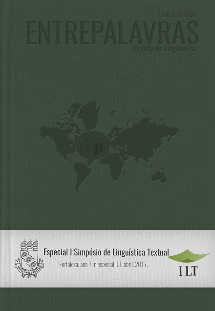 					Ver Vol. 7 Núm. 5 esp (2017): I Simpósio de Linguística Textual
				